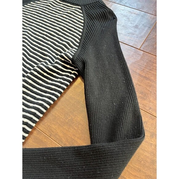 Title Nine Super Power Knit Dress Stripped Dot Wool Blend Stretch Size Small - Picture 6 of 7